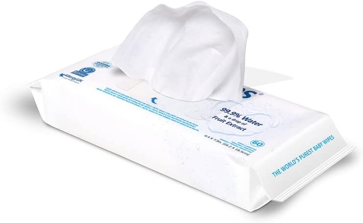 WaterWipes Original Baby Wipes, 99.9% Water Based Wipes, Unscented & Hypoallergenic for Sensitive Skin, Diaper Wipe, 300 count (5 packs)