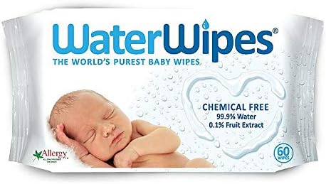 Waterwipes Mega Value Box Baby Wipes Pack Of 12 Pouches X 60 Sheets, 720 Wipes, White
